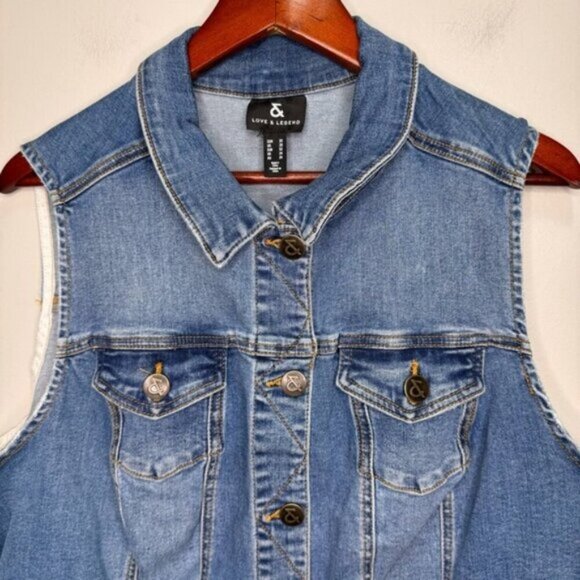 Addition Elle Love & Legend Sleeveless Denim Vest Size 20 - Picture 4 of 10